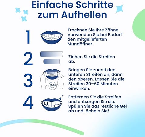 👨‍⚕️Recommended by the IBD✅Professional Teeth Whitening Strips 21 Applications - Enamel Safe - No Sensitivity - Professional Teeth Whitening Strips - 42 Strips + Mouth Opener Included