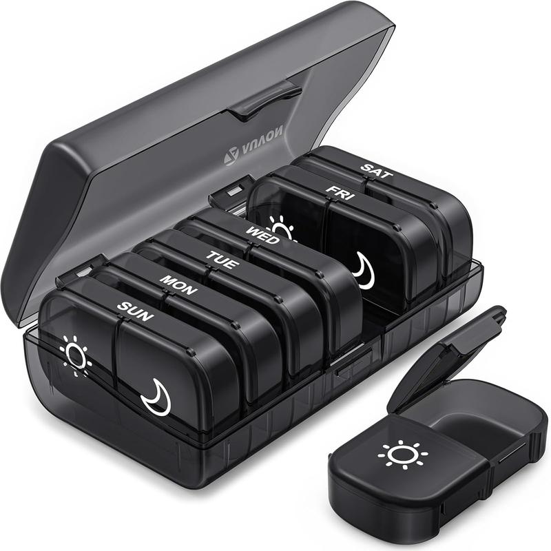 AM PM Weekly Pill Organizer – Travel-Friendly, Large Capacity & BPA-Free