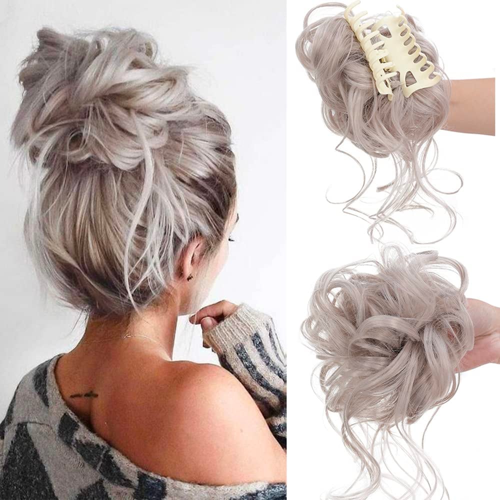 Curly Bun Hair Claw Clips