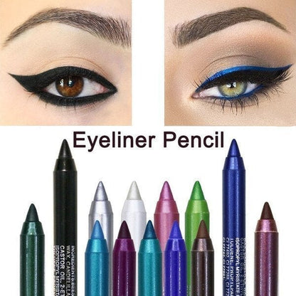 🔥Long‑Lasting Waterproof Eyeliner Pencil – 13 Vibrant Shades
