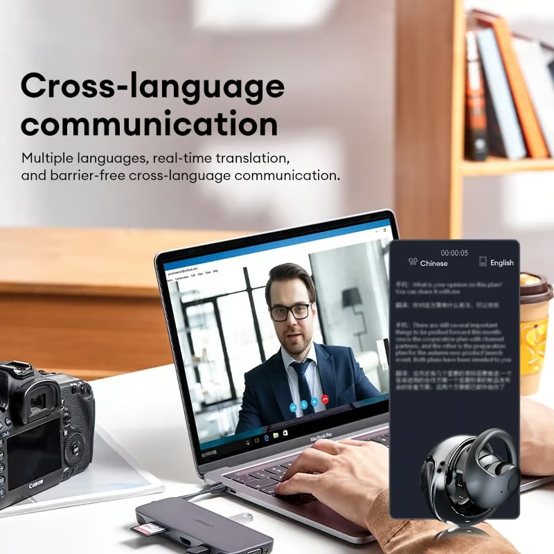 🎁60% OFF🏷️To enjoy the new technology🎧 T26 Pro MAX Wireless Bluetooth Headphones with AI-Translation