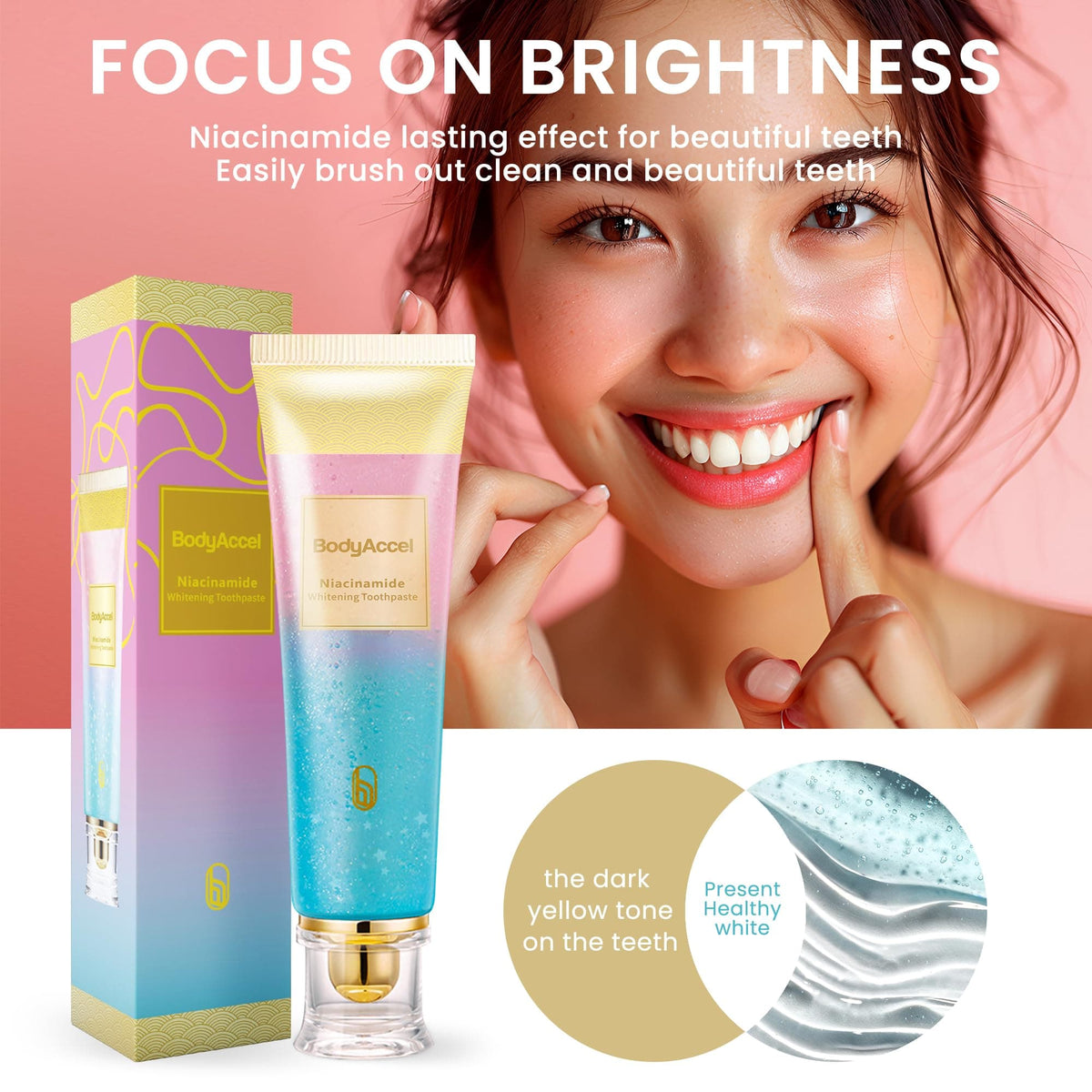 Eptchn Triple Fluoride-Free Whitening Niacinamide Toothpaste